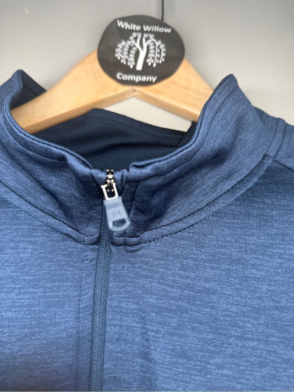 Under Armour Men’s Navy Quarter-Zip Performance Long Sleeve Shirt - Picture 3 of 14